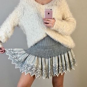 Loveshackfancy pleated skirt